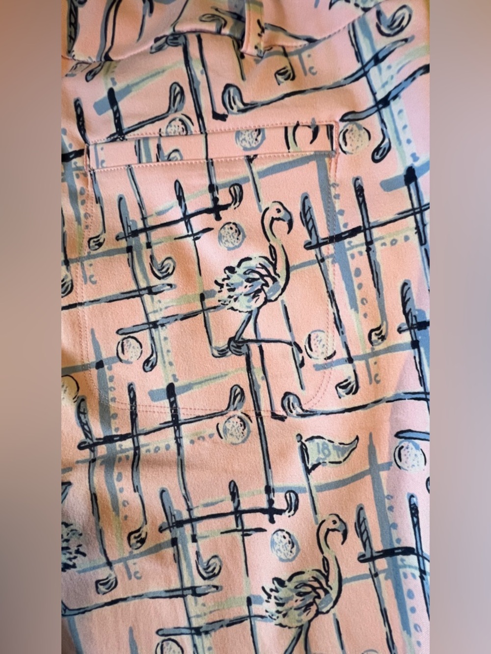 Lily Pulitzer Luxletic Talk Birdie to Me Pink Flamingo Women’s Golf Shorts 10 - Picture 10 of 10